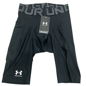 Under Armour Black & Gray HeatGear Compression Shorts small